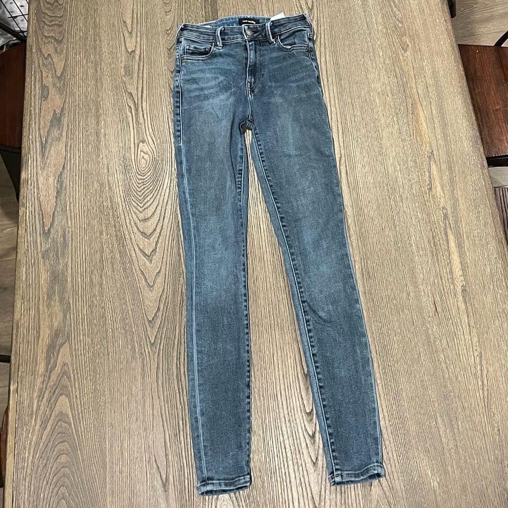 True Religion Halle Jeans Gray Vintage Wash Skinny Leg Size 24W